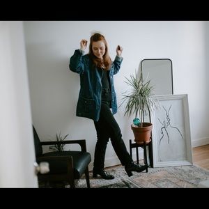 Vintage denim chore coat